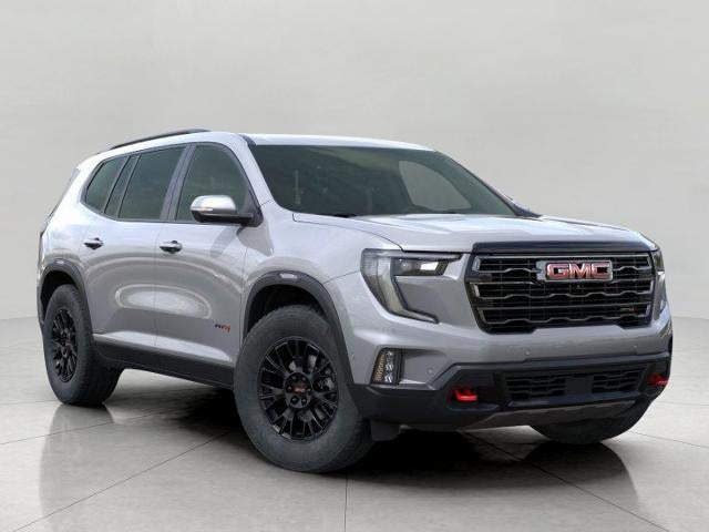 2026 GMC Acadia AT4 in Sterling Metallic — front three-quarter view