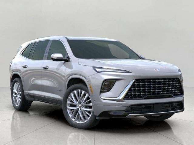 2026 Buick Enclave Avenir in Moonstone Gray Metallic — front three-quarter view